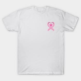 Breast Cancer Ribbon Heart T-Shirt